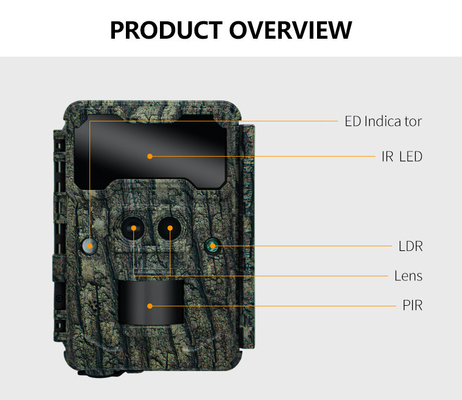 KW696 বহিরঙ্গন শিকার ক্যামেরা ডুয়াল লেন্স 30MP no-glow trail ক্যামেরা 1080p নাইট ভিশন 512G জন্য