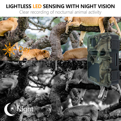 শিকার ক্যামেরা KW571 সঙ্গে 30MP 1080P জলরোধী IP67 0.25s বন্যপ্রাণী শিকার জন্য 512GB পর্যন্ত স্টোরেজ ট্রিগার