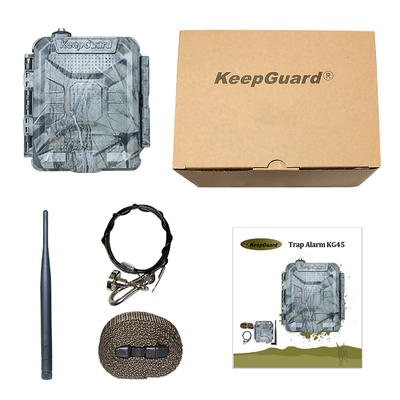 KEEPGUARD KG45 এলার্ম সাপোর্ট 1-5 মোবাইল নম্বর কল বা এসএমএস প্রেরণ করুন পশু প্রতিহত করার জন্য বিভিন্ন ধরা সঙ্গে কাজ করে