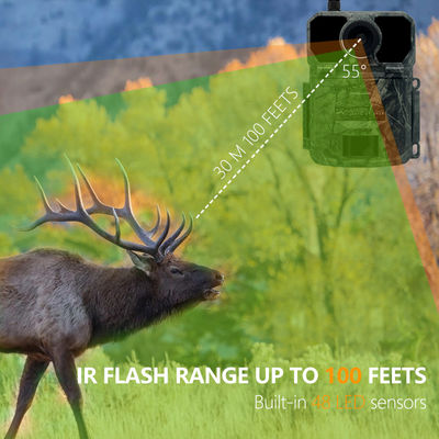 940nm Led Hunting Trail Camera HD 30MP 180mA প্রোগ্রামেবল
