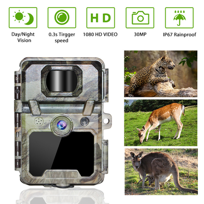 30MP 1080P HD ইনফ্রারেড ডিয়ার ওয়াইল্ডলাইফ হান্টিং ট্রেল ক্যামেরা 940nm নো গ্লো