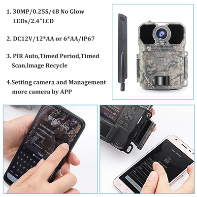 আউটডোর হান্টিং ক্যামেরা 30Mp 1080P ট্রেইল ওয়াইল্ডলাইফ ক্যামেরা MMS SMTP FTP সহ